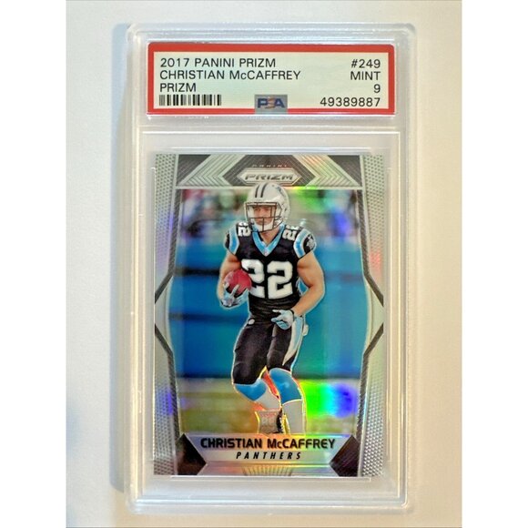 Christian McCaffrey RC 2017 Panini Prizm Silver Holo Prizm #249 PSA 9 Mint 49ers - Picture 1 of 2